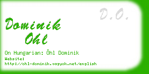 dominik ohl business card